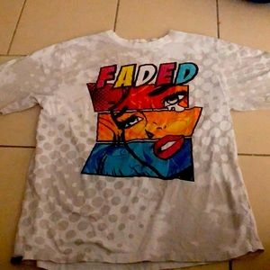 White graphic tee